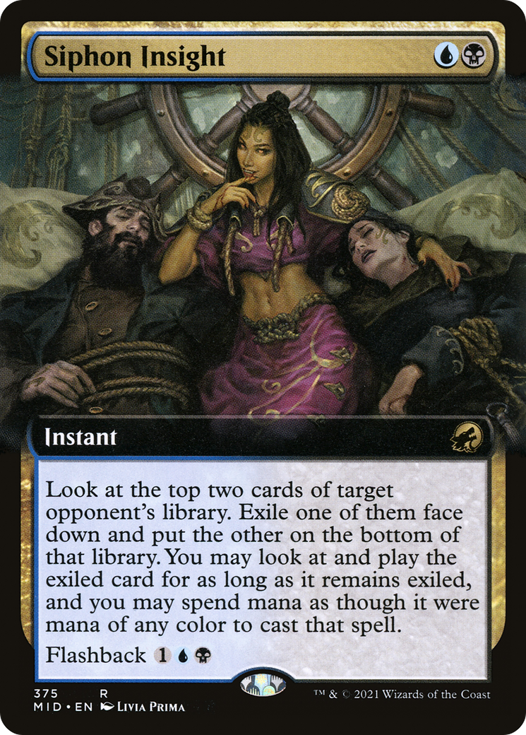 {R} Siphon Insight (Extended Art) [Innistrad: Midnight Hunt][MID 375]
