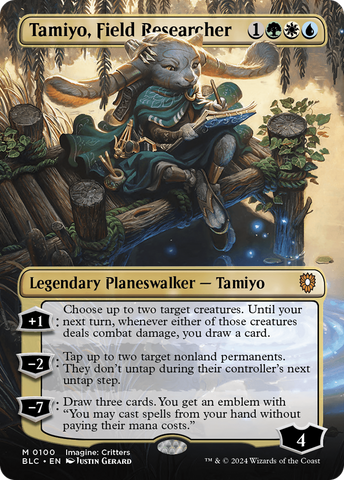 {R} Tamiyo, Field Researcher (Borderless) [Bloomburrow Commander][BLC 100]