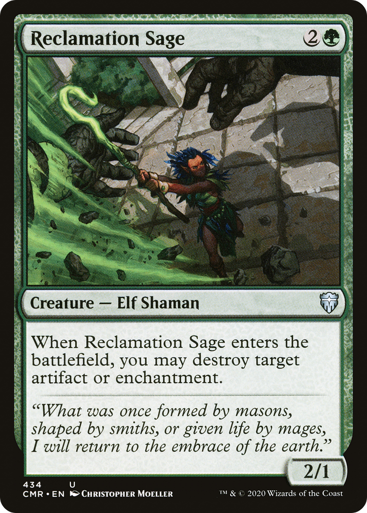 {C} Reclamation Sage (434) [Commander Legends][CMR 434]
