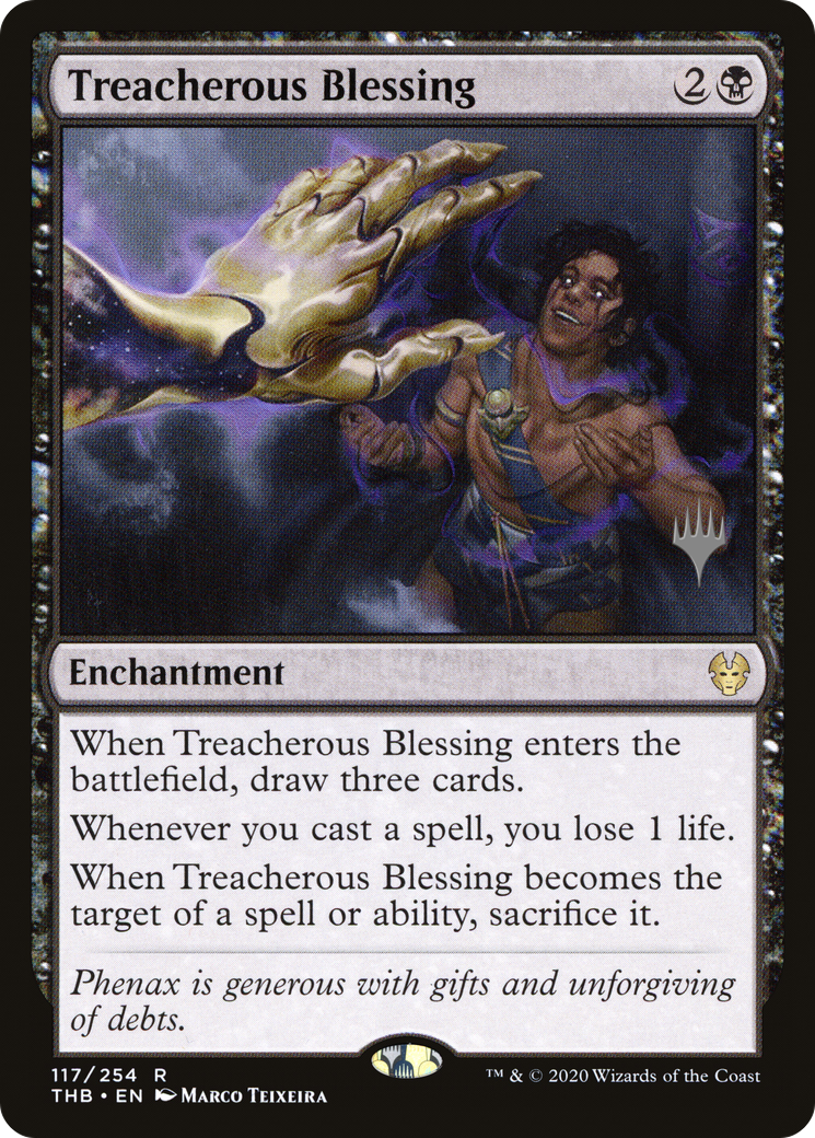 {R} Treacherous Blessing (Promo Pack) [Theros Beyond Death Promos][PP THB 117]