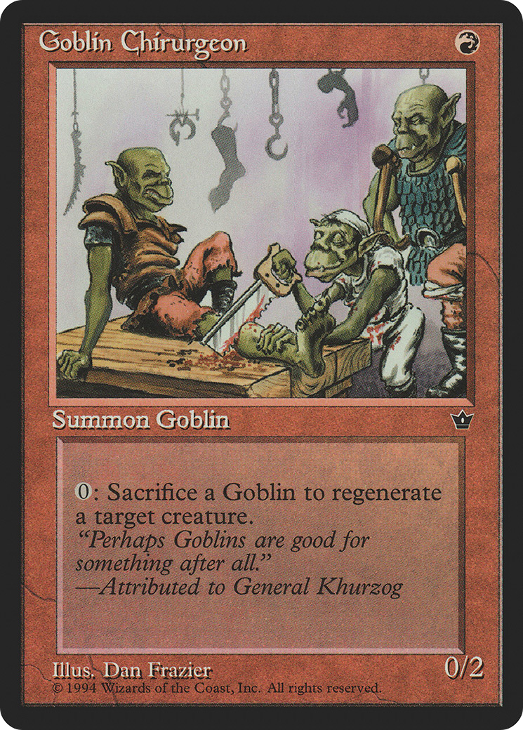 {C} Goblin Chirurgeon (Dan Frazier) [Fallen Empires][FEM 54C]