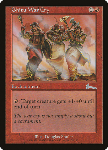 {C} Ghitu War Cry [Urza's Legacy][ULG 078]