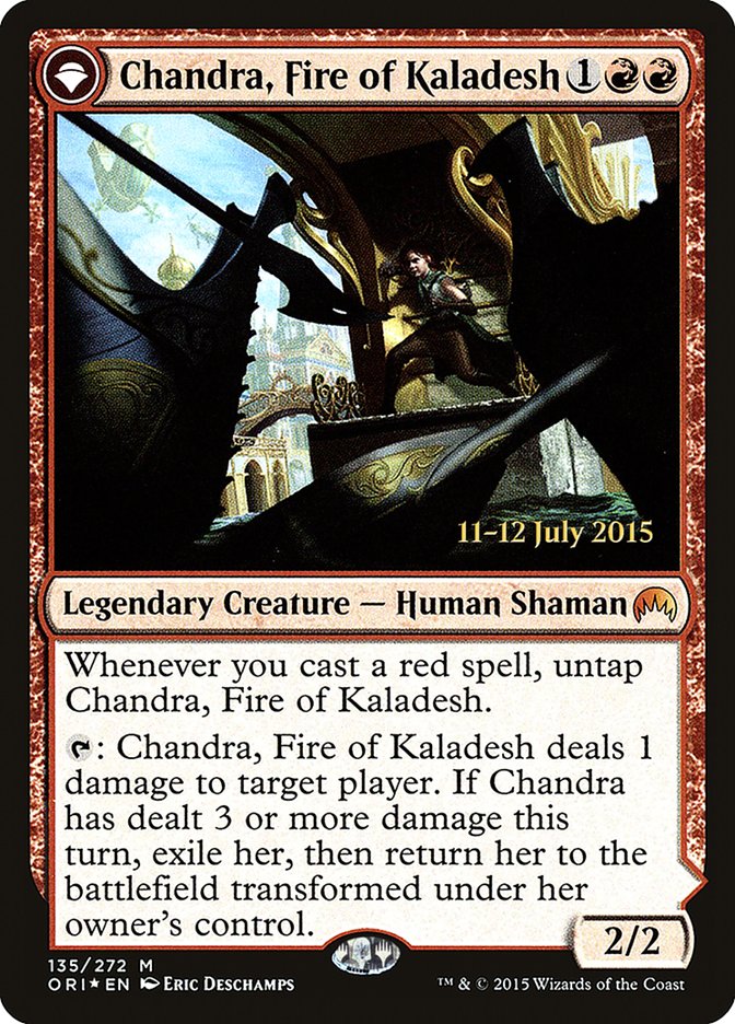 {R} Chandra, Fire of Kaladesh // Chandra, Roaring Flame [Magic Origins Prerelease Promos][PR ORI 135] - Misty Mountain Games
