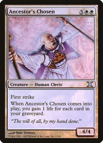 {C} Ancestor's Chosen (Premium Foil) [Tenth Edition][FP 10E 001]