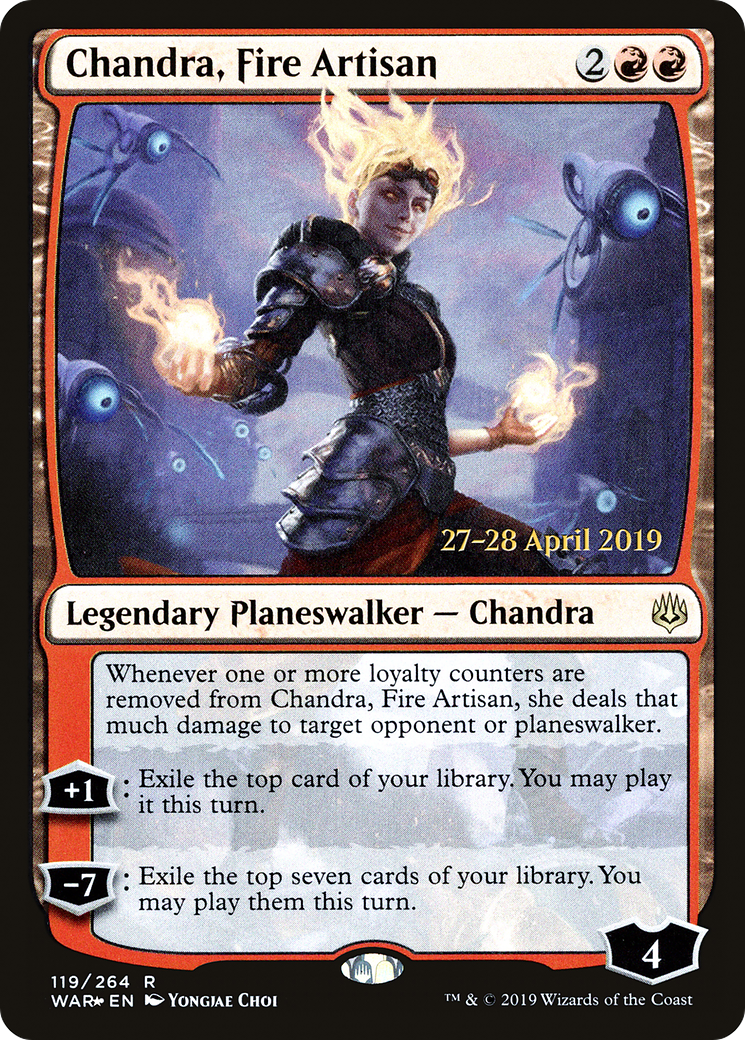{R} Chandra, Fire Artisan [War of the Spark Prerelease Promos][PR WAR 119] - Misty Mountain Games