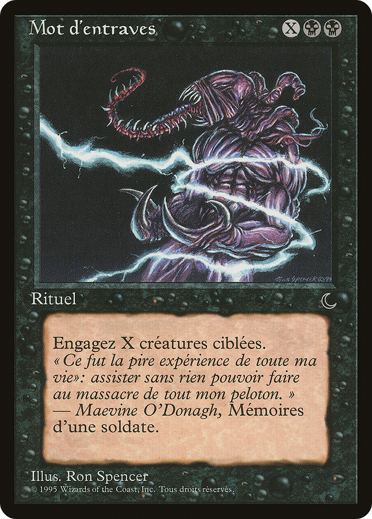 {C} Word of Binding (French) - "Mot d'entraves" [Renaissance][REN 068]