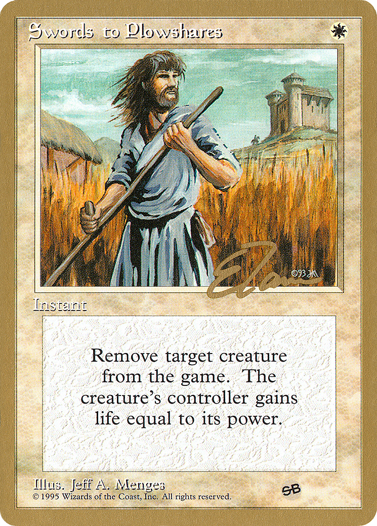 {C} Swords to Plowshares (Eric Tam) (SB) [Pro Tour Collector Set][GB PTC ET52SB]