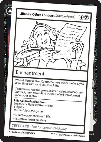 {C} Liliana's Other Contract (double-faced) [Mystery Booster 2 Playtest Cards][MB2 PLAYTEST]