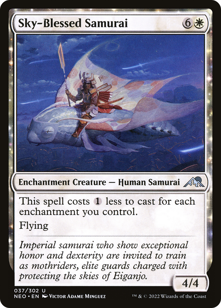{C} Sky-Blessed Samurai [Kamigawa: Neon Dynasty][NEO 037]