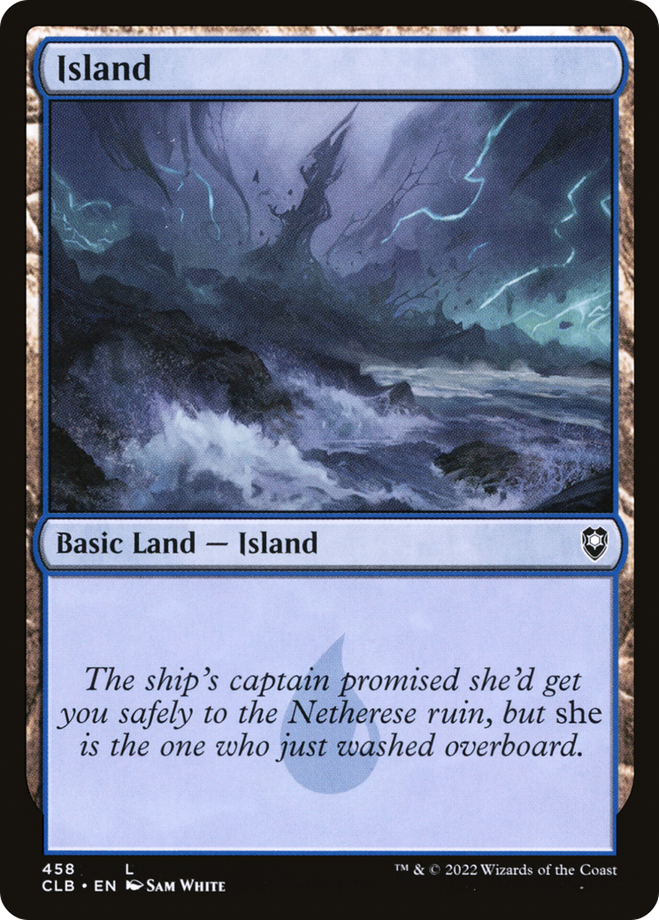 {B}[CLB 458] Island (458) [Commander Legends: Battle for Baldur's Gate]