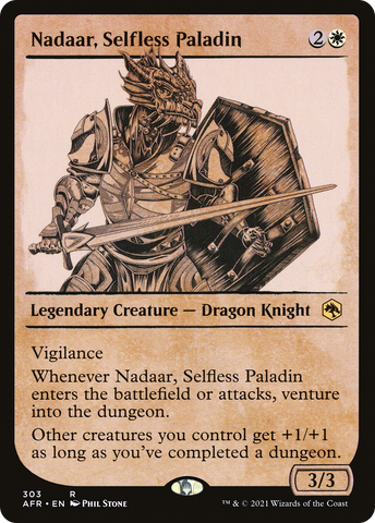 {R} Nadaar, Selfless Paladin (Showcase) [Dungeons & Dragons: Adventures in the Forgotten Realms][AFR 303]