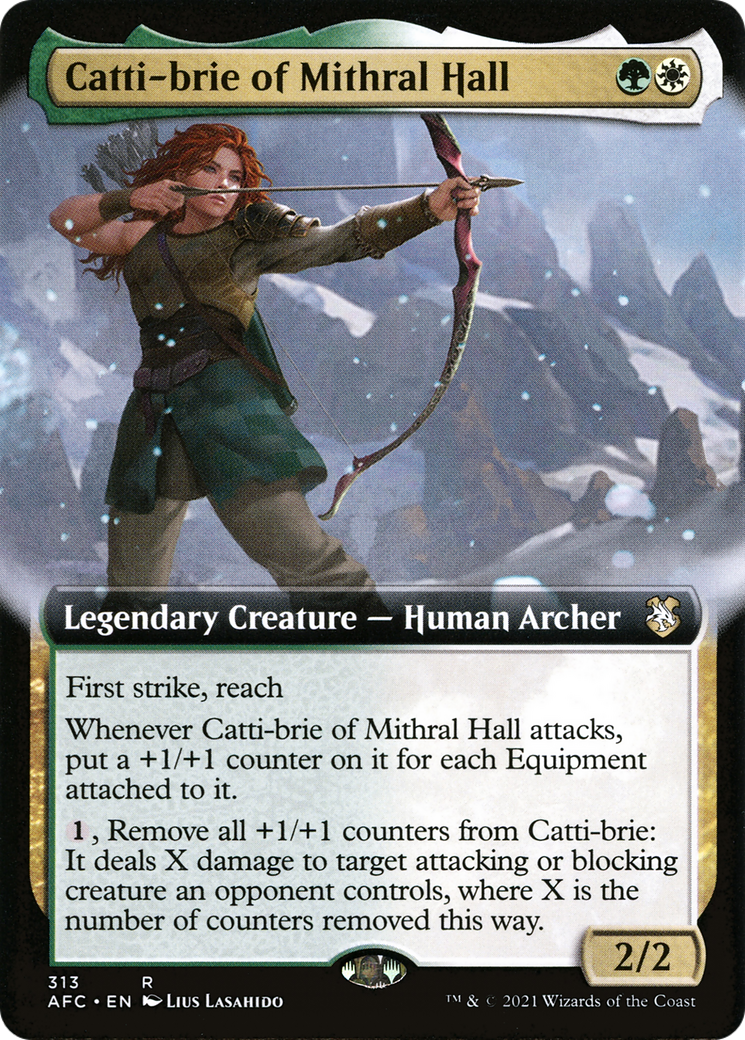 {R} Catti-brie of Mithral Hall (Extended Art) [Dungeons & Dragons: Adventures in the Forgotten Realms Commander][AFC 313]