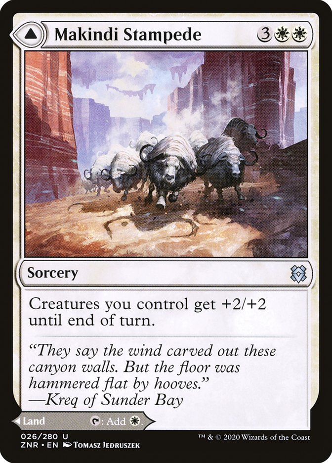 {C} Makindi Stampede // Makindi Mesas [Zendikar Rising][ZNR 026]