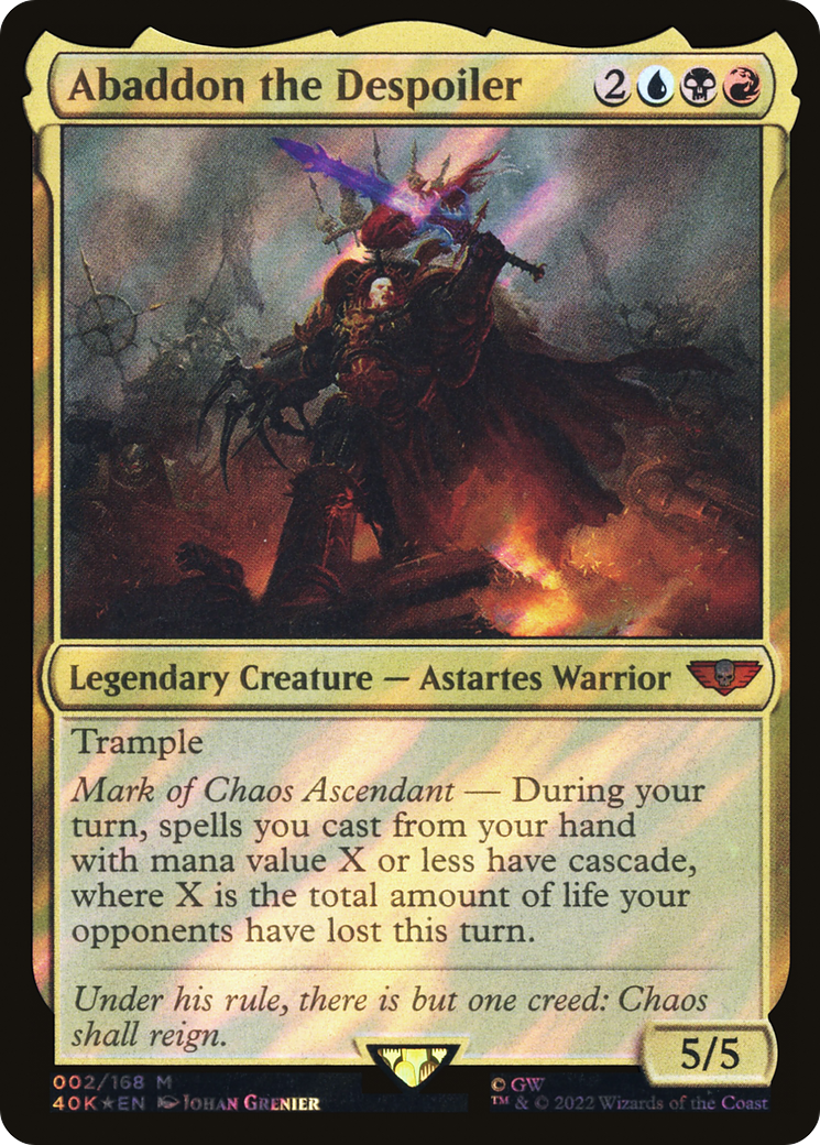 {R} Abaddon the Despoiler (Surge Foil) [Universes Beyond: Warhammer 40,000][40K 002]