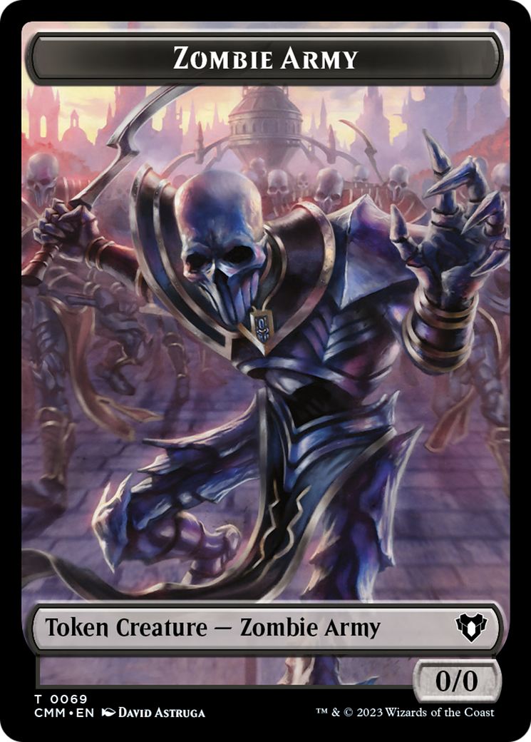 {T} Human Warrior // Zombie Army Double-Sided Token [Commander Masters Tokens][TCMM 63//69]