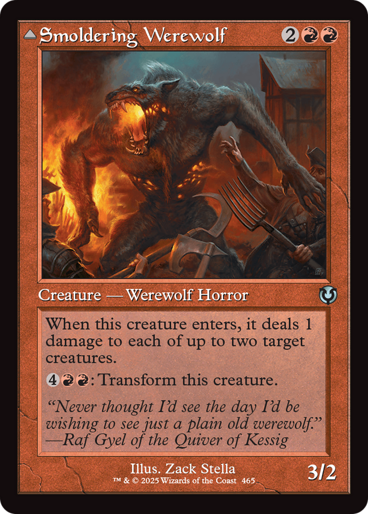 {C} Smoldering Werewolf // Erupting Dreadwolf (Retro Frame) [Innistrad Remastered][INR 465]