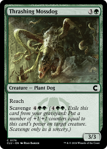 {C} Thrashing Mossdog [Ravnica: Clue Edition][CLU 176]