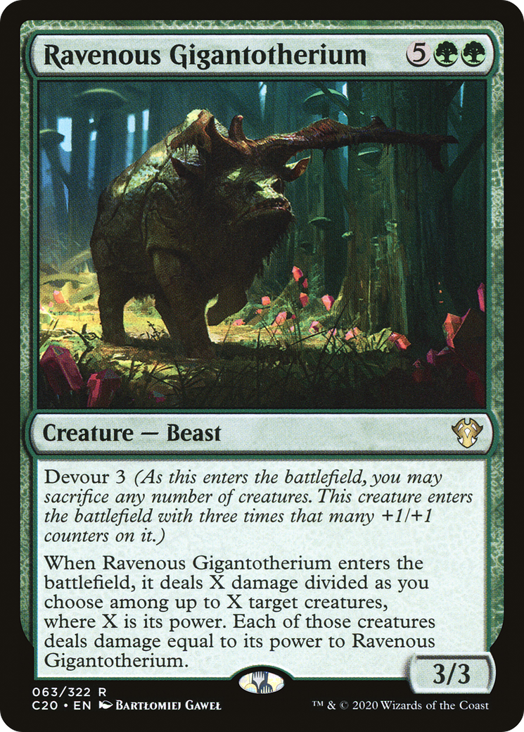 {R} Ravenous Gigantotherium [Commander 2020][C20 063]