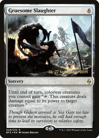 {R} Gruesome Slaughter [Battle for Zendikar Prerelease Promos][PR BFZ 009]