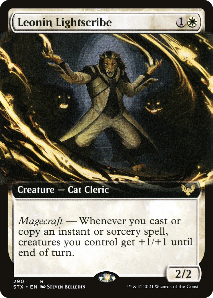 {R} Leonin Lightscribe (Extended Art) [Strixhaven: School of Mages][STX 290]