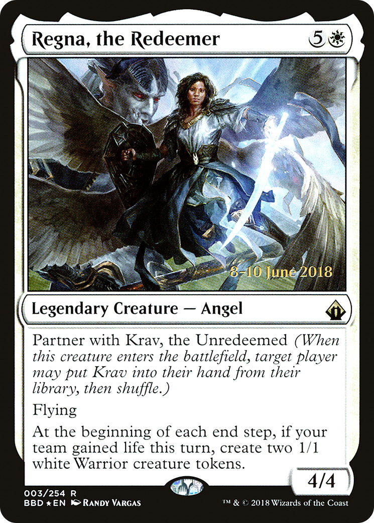 {R} Regna, the Redeemer [Battlebond Prerelease Promos][PR BBD 003]