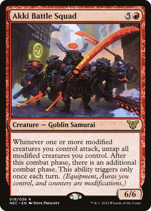 {R} Akki Battle Squad [Kamigawa: Neon Dynasty Commander][NEC 018]
