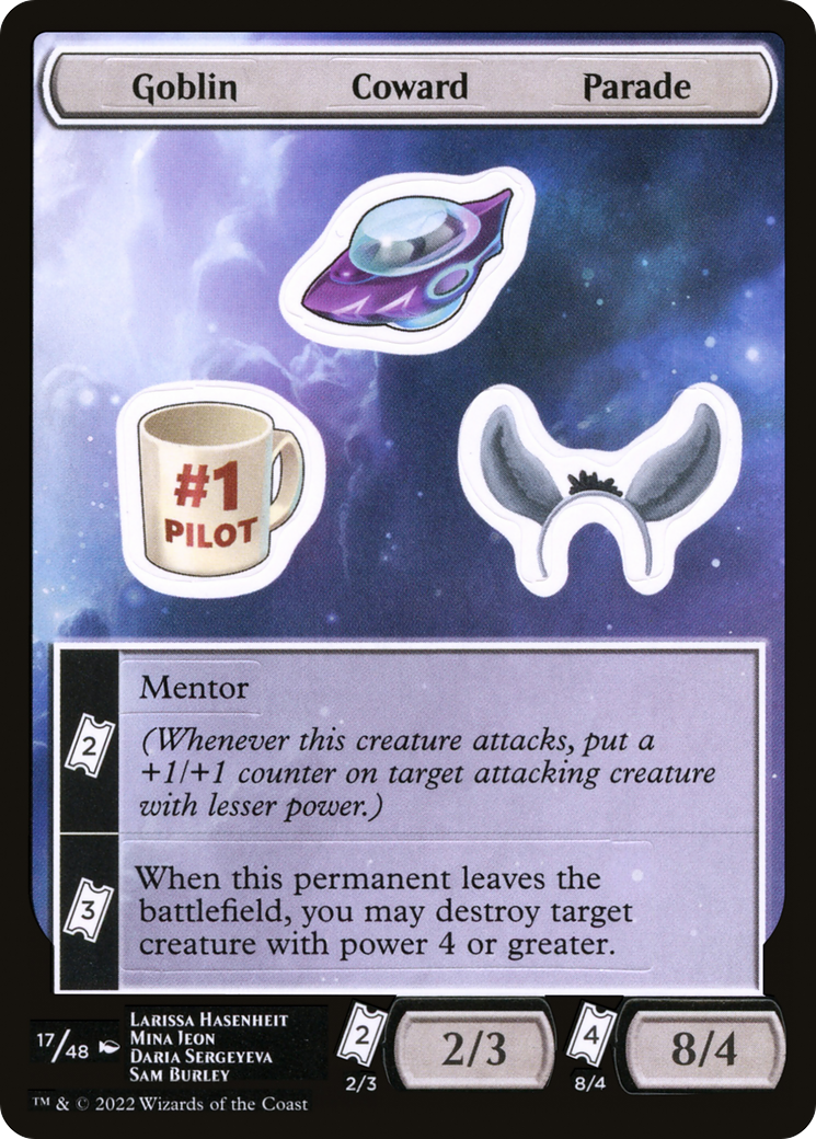{C} Goblin Coward Parade [Unfinity Stickers][SUNF 017]