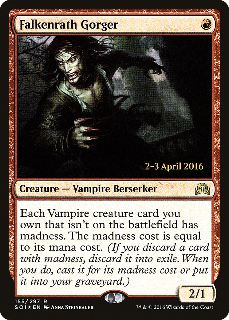 {R} Falkenrath Gorger [Shadows over Innistrad Prerelease Promos][PR SOI 155]