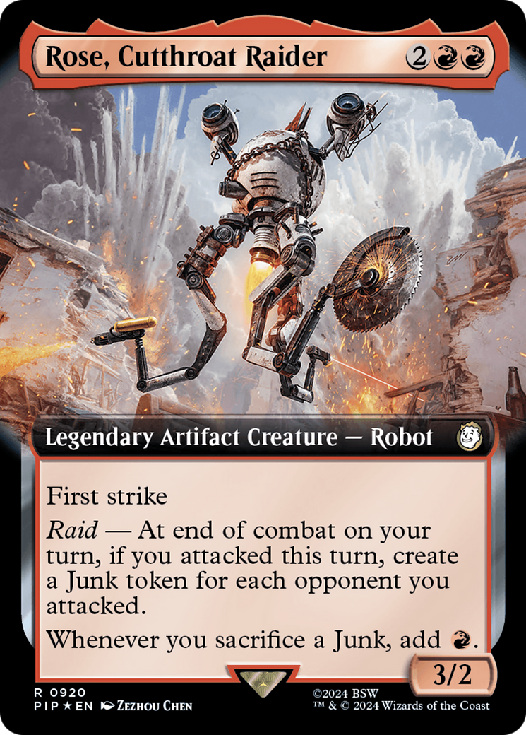 {R} Rose, Cutthroat Raider (Extended Art) (Surge Foil) [Fallout][PIP 920]