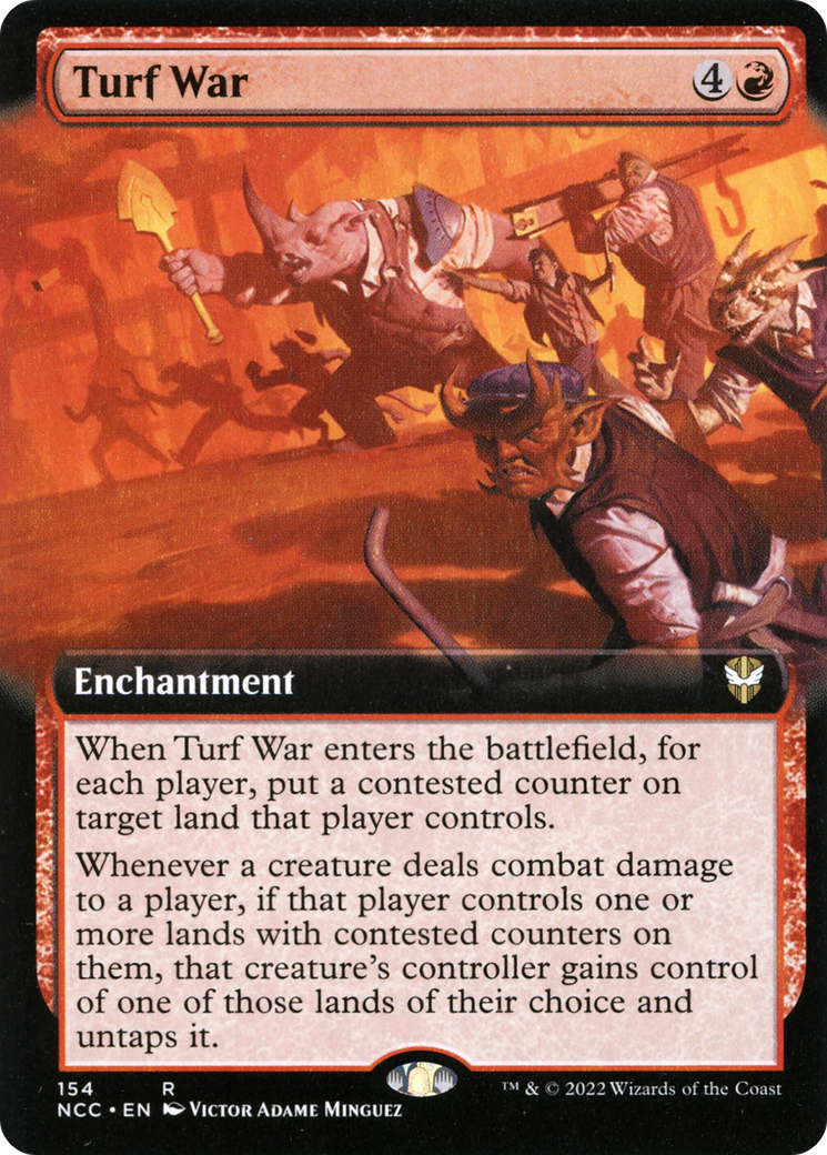 {R} Turf War (Extended Art) [Streets of New Capenna Commander][NCC 154]