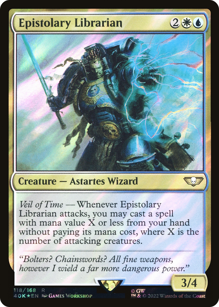 {R} Epistolary Librarian (Surge Foil) [Universes Beyond: Warhammer 40,000][SF 40K 118]