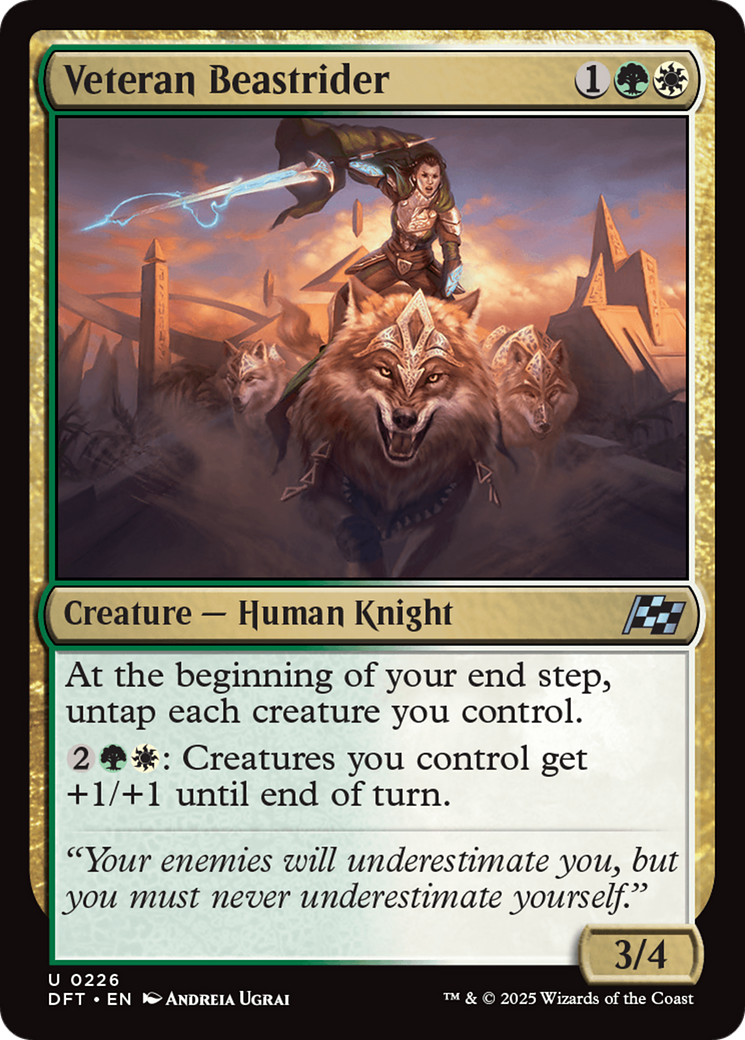 {@C} Veteran Beastrider [Aetherdrift][DFT 226]
