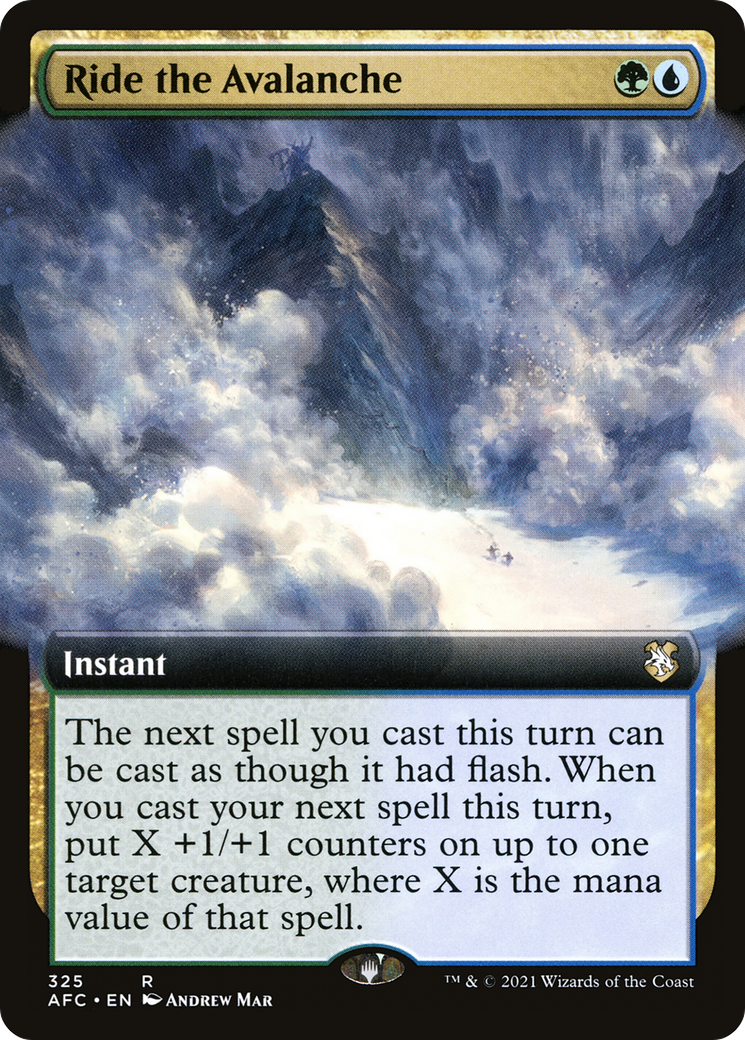 {R} Ride the Avalanche (Extended Art) [Dungeons & Dragons: Adventures in the Forgotten Realms Commander][AFC 325]