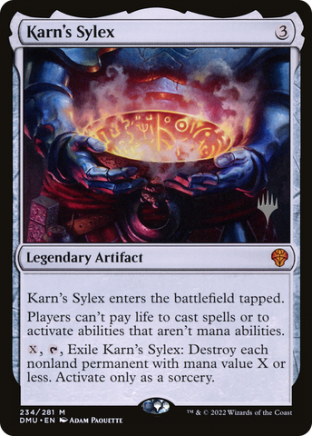 {R} Karn's Sylex (Promo Pack) [Dominaria United Promos][PP DMU 234]