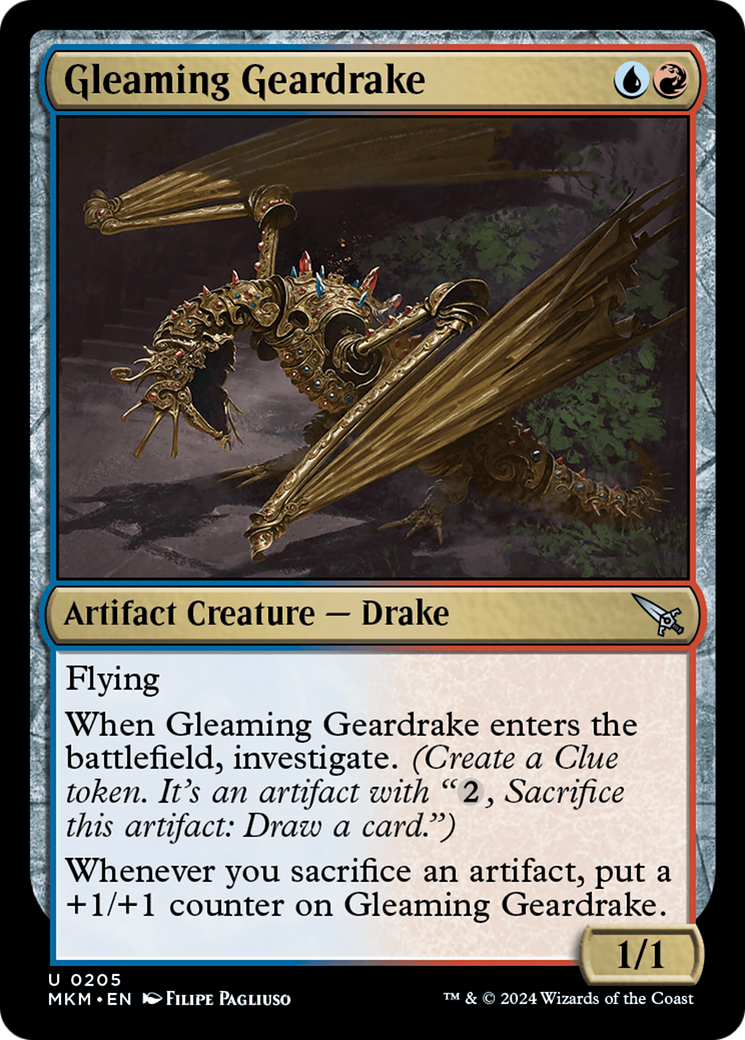 {@C} Gleaming Geardrake [Murders at Karlov Manor][MKM 205]