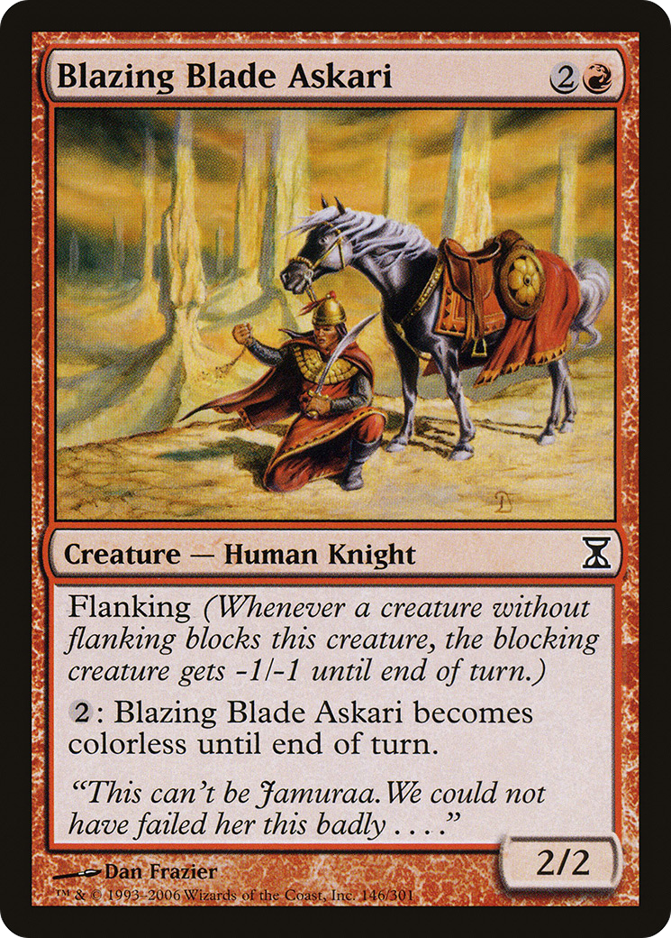{C} Blazing Blade Askari [Time Spiral][TSP 146]