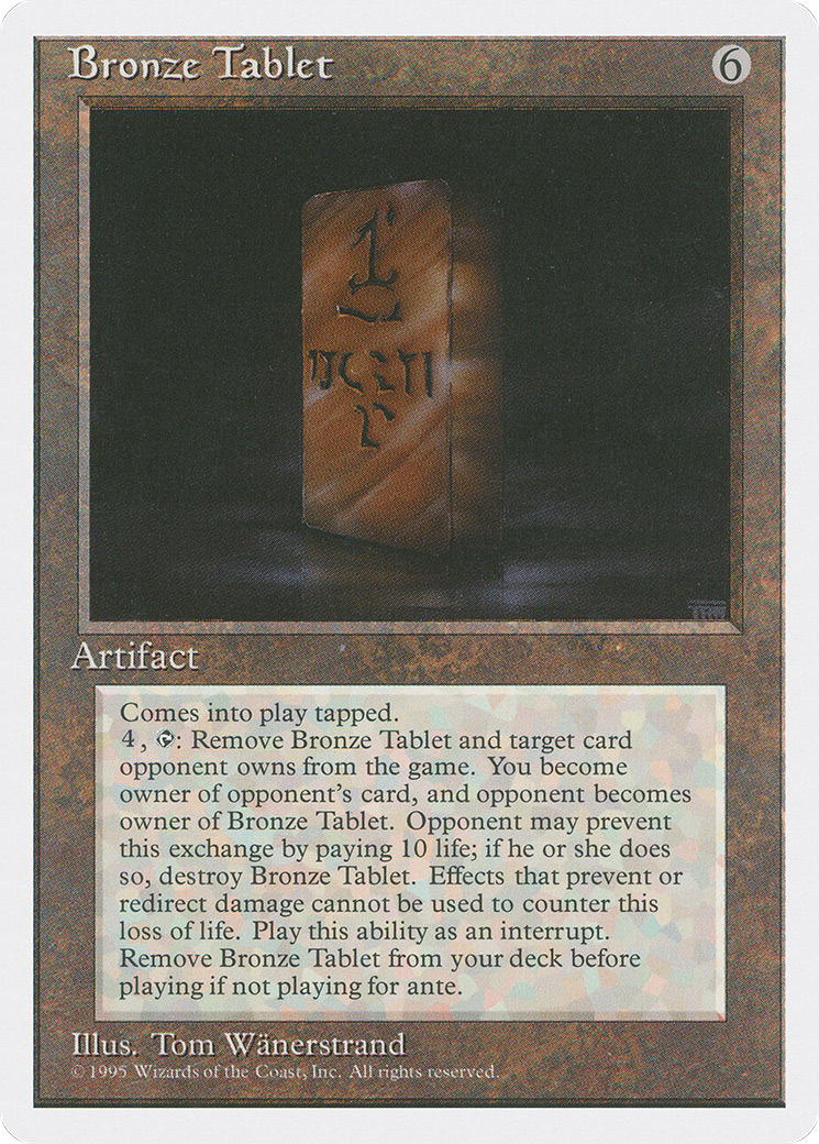 {R} Bronze Tablet [Fourth Edition][4ED 303]