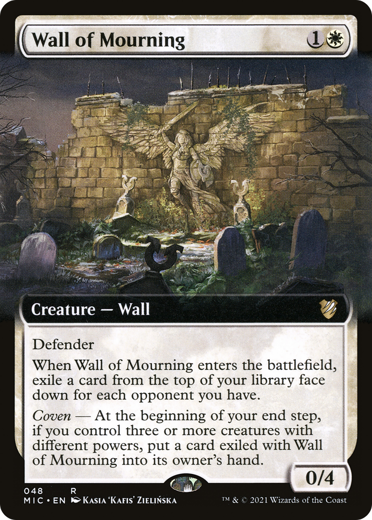 {R} Wall of Mourning (Extended Art) [Innistrad: Midnight Hunt Commander][MIC 048]