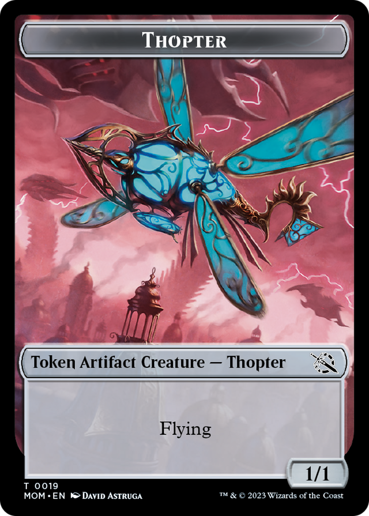 {T} First Mate Ragavan // Thopter Double-Sided Token [March of the Machine Tokens][TMOM 6//19]