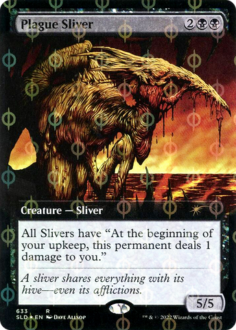 {R} Plague Sliver (Extended Art) (Step-and-Compleat Foil) [Secret Lair Drop Promos][SLD 633]