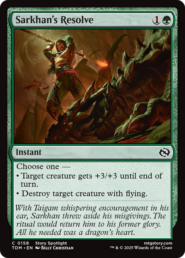 {@C} Sarkhan's Resolve [Tarkir: Dragonstorm][TDM 158]