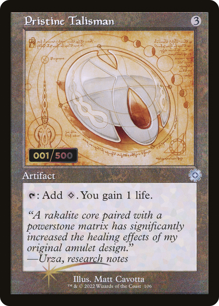 {C} Pristine Talisman (Schematic) (Serial Numbered) [The Brothers' War Retro Artifacts][BRR 106]