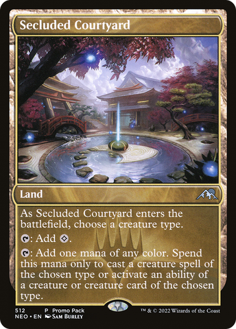 {C} Secluded Courtyard (Promo Pack) [Kamigawa: Neon Dynasty][PP NEO 512]