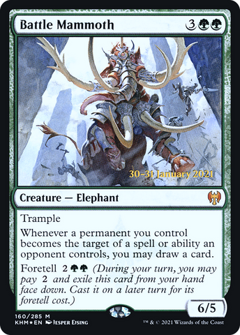 {R} Battle Mammoth [Kaldheim Prerelease Promos][PR KHM 160]