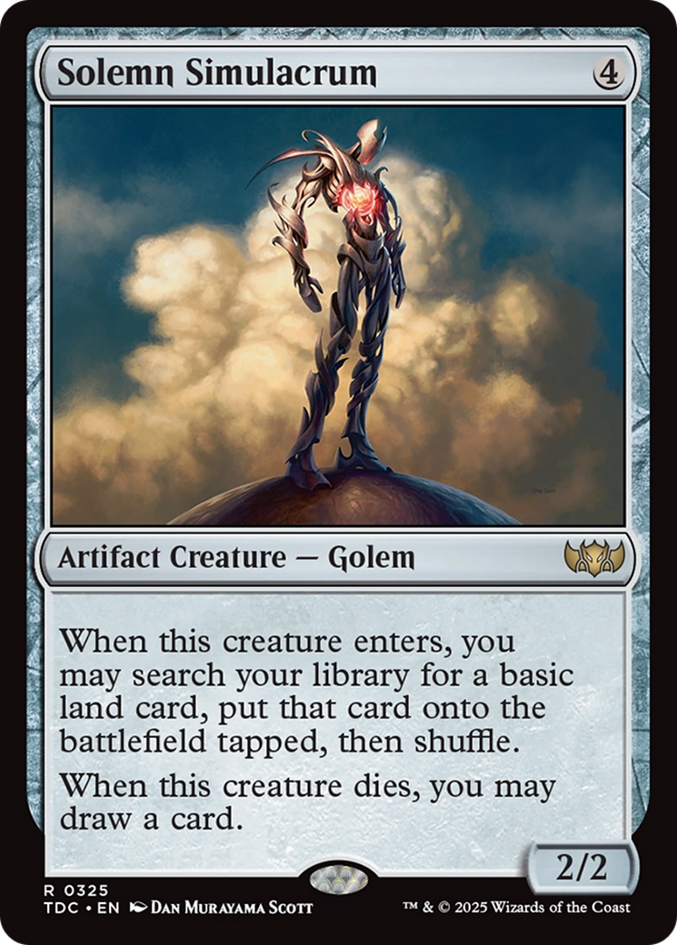 {R} Solemn Simulacrum [Tarkir: Dragonstorm Commander][TDC 325]