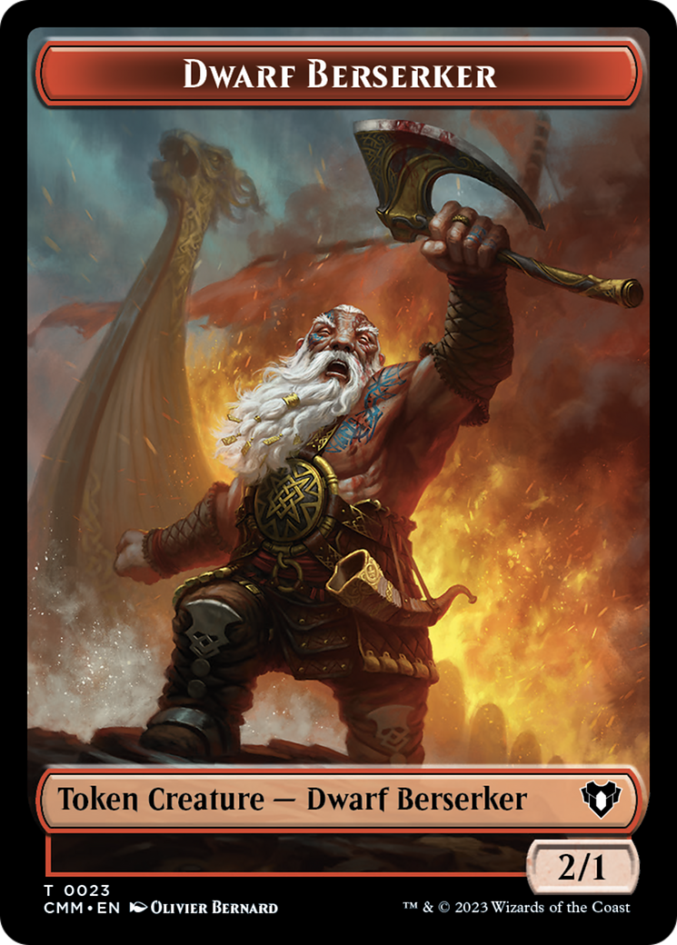 {T} Elemental (0024) // Dwarf Berserker Double-Sided Token [Commander Masters Tokens][TCMM 24//23]