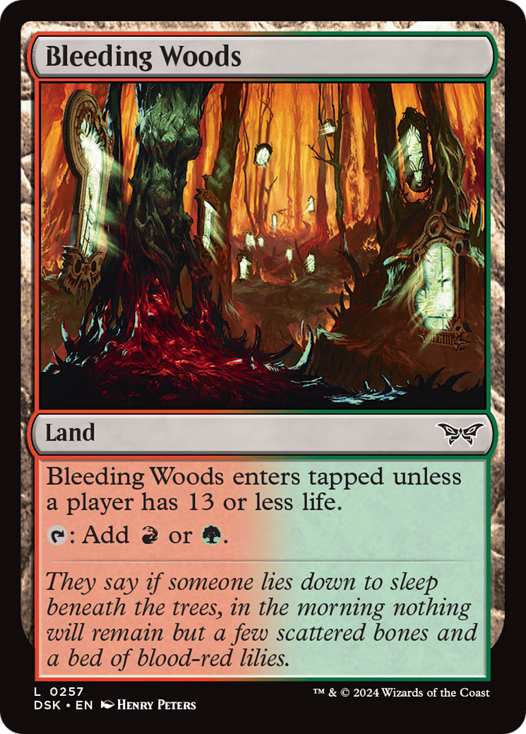 {@C} Bleeding Woods [Duskmourn: House of Horror][DSK 257]