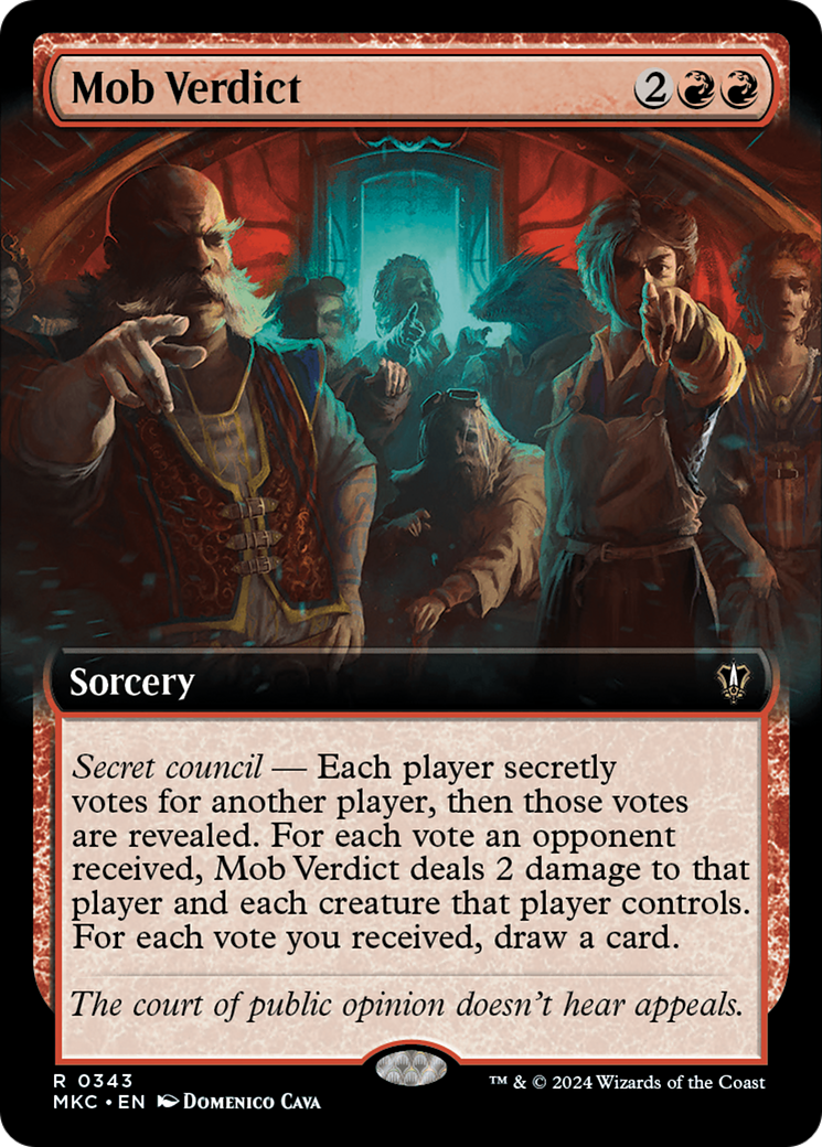 {R} Mob Verdict (Extended Art) [Murders at Karlov Manor Commander][MKC 343]