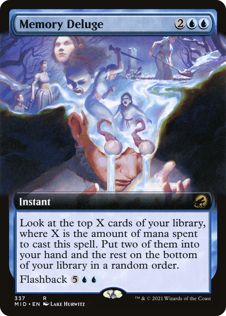 {R} Memory Deluge (Extended Art) [Innistrad: Midnight Hunt][MID 337]