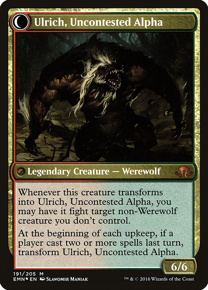 {R} Ulrich of the Krallenhorde // Ulrich, Uncontested Alpha [Eldritch Moon Prerelease Promos][PR EMN 191] - Misty Mountain Games